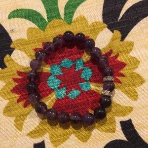 Amethyst Beaded Bracelet